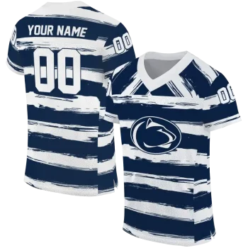 customized penn state nittany lions art stripe blue jersey best selling