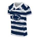 customized penn state nittany lions art stripe blue jersey best selling