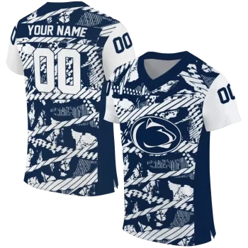 customized penn state nittany lions camo shatter blue jersey best selling