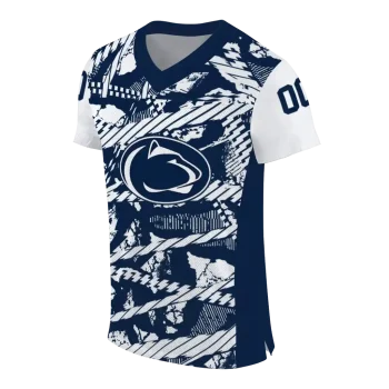 customized penn state nittany lions camo shatter blue jersey fashion forward