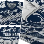 customized penn state nittany lions camo shatter blue jersey best selling