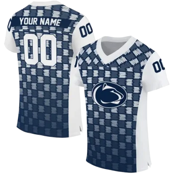 customized penn state nittany lions stacked rectangle blue jersey best selling