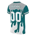 customized philadelphia eagles dripping flames green white jersey best selling