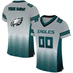 customized philadelphia eagles halftone sweep silver black jersey best selling