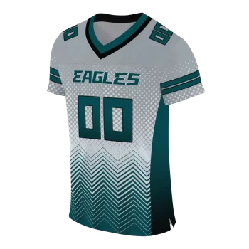 customized philadelphia eagles halftone sweep silver black jersey fashion forward