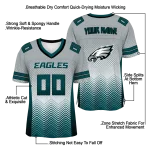 customized philadelphia eagles halftone sweep silver black jersey best selling