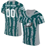 customized philadelphia eagles stripe splatter green jersey best selling