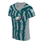 customized philadelphia eagles stripe splatter green jersey best selling