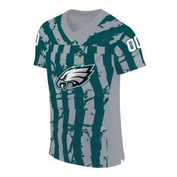 customized philadelphia eagles stripe splatter green jersey fashion forward