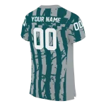 customized philadelphia eagles stripe splatter green jersey best selling