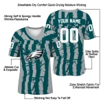 customized philadelphia eagles stripe splatter green jersey best selling