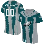 customized philadelphia eagles striped texture green jersey best selling