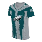 customized philadelphia eagles striped texture green jersey best selling