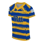 customized pittsburgh panthers art stripe royal blue jersey best selling