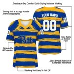 customized pittsburgh panthers art stripe royal blue jersey best selling