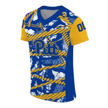 customized pittsburgh panthers camo shatter royal blue jersey fashion forward