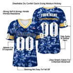 customized pittsburgh panthers camouflage abstract royal blue jersey best selling