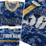 customized pittsburgh panthers camouflage abstract royal blue jersey best selling
