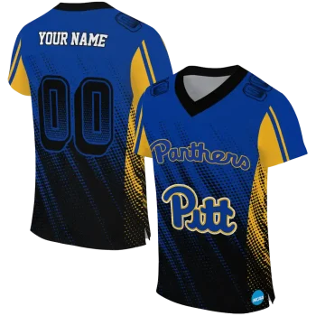 customized pittsburgh panthers halftone flow royal blue black jersey best selling