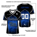 customized pittsburgh panthers halftone slant royal blue black jersey best selling