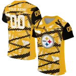 customized pittsburgh steelers camo shatter gold jersey best selling