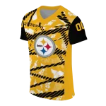 customized pittsburgh steelers camo shatter gold jersey best selling