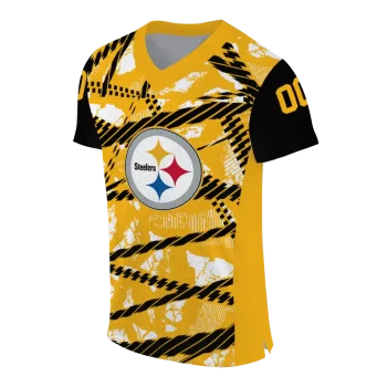 customized pittsburgh steelers camo shatter gold jersey fashion forward