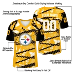 customized pittsburgh steelers camo shatter gold jersey best selling