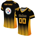 customized pittsburgh steelers halftone sweep black jersey best selling