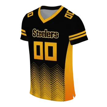 customized pittsburgh steelers halftone sweep black jersey fashion forward