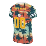 customized pittsburgh steelers horizon palm sunset jersey best selling