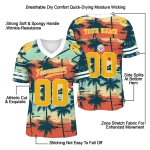 customized pittsburgh steelers horizon palm sunset jersey best selling