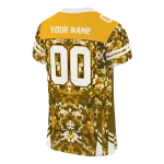 customized pittsburgh steelers mirrored pattern gold jersey best selling