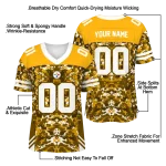 customized pittsburgh steelers mirrored pattern gold jersey best selling