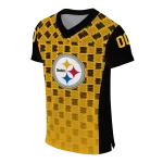 customized pittsburgh steelers stacked rectangle gold jersey best selling