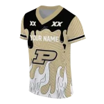 customized purdue boilermakers dripping flames gold white jersey best selling