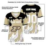 customized purdue boilermakers dripping flames gold white jersey best selling