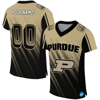 customized purdue boilermakers halftone flow gold black jersey best selling