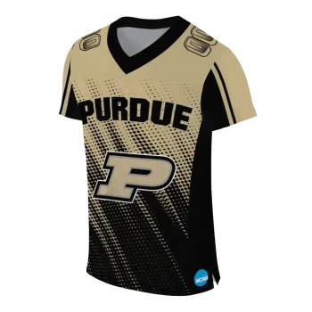 customized purdue boilermakers halftone flow gold black jersey fashion forward