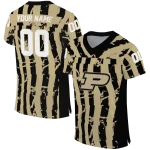 customized purdue boilermakers stripe splatter gold jersey best selling
