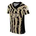 customized purdue boilermakers stripe splatter gold jersey best selling