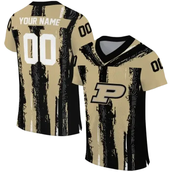 customized purdue boilermakers striped texture gold jersey best selling