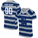 customized rice owls art stripe navy blue jersey best selling
