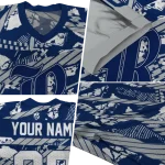 customized rice owls camo shatter navy blue jersey best selling