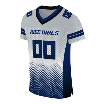 customized rice owls halftone sweep grey black jersey fashion forward