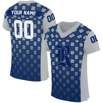 customized rice owls stacked rectangle navy blue jersey best selling