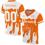 customized sam houston bearkats dripping flames orange white jersey best selling