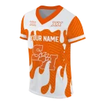 customized sam houston bearkats dripping flames orange white jersey best selling
