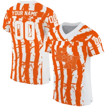 customized sam houston bearkats stripe splatter orange jersey best selling