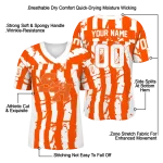 customized sam houston bearkats stripe splatter orange jersey best selling
